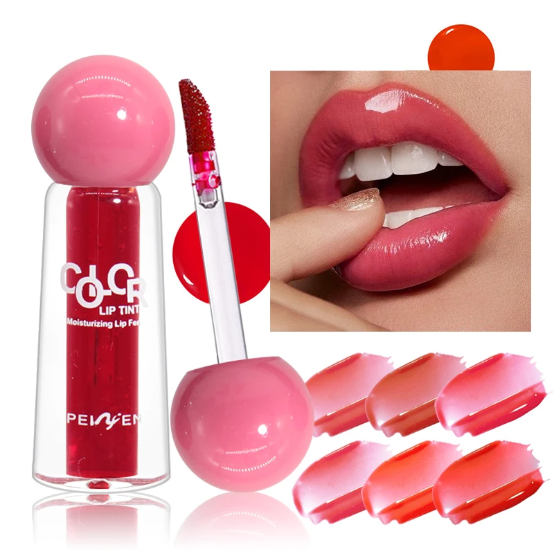 PEINFEN Wholesale Liquid Lip Tint 6 Colors Long Lasting Non Sticky Plumping Moisturizing Waterproof Mirror Glass Lip Gloss Set