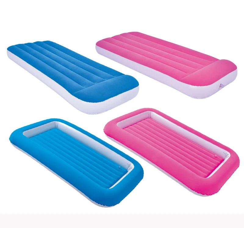 Flocked Outdoor Inflatable Children Kids Travelling Air Bed