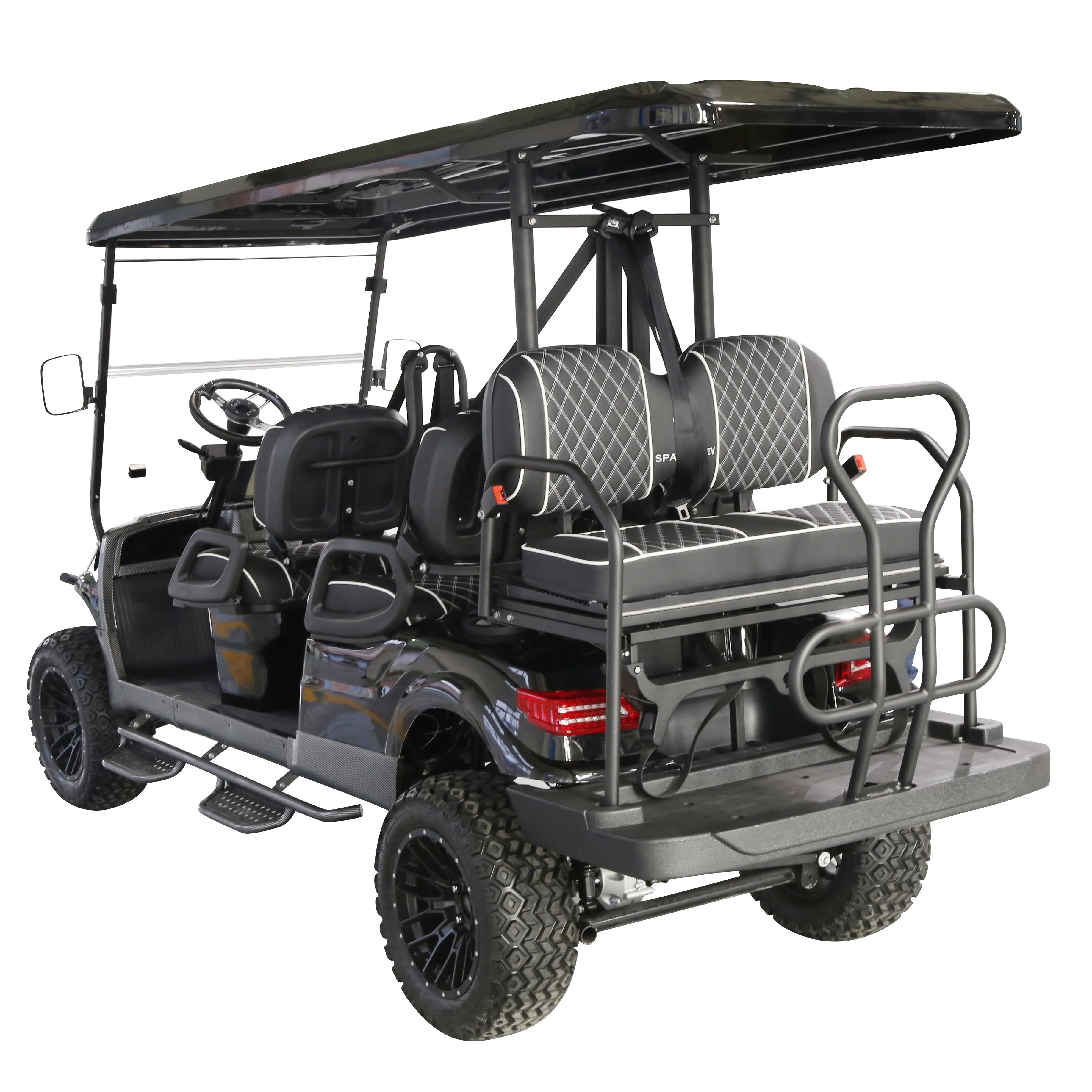Cheap 6 Passenger Off Road Golf Cart Electric Vehicles With Folded Back Seat