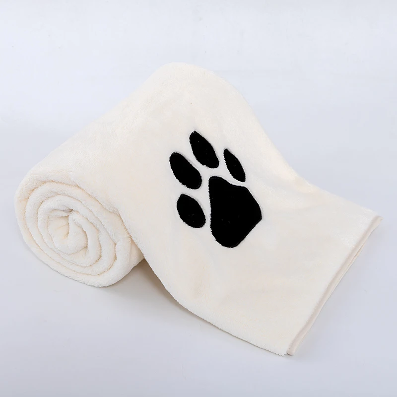 Custom Wholesale Cartoon Logo Towels Pet Hair Cleaning Use Washable Quick Dry Absorbent Microfiber Dog Towel