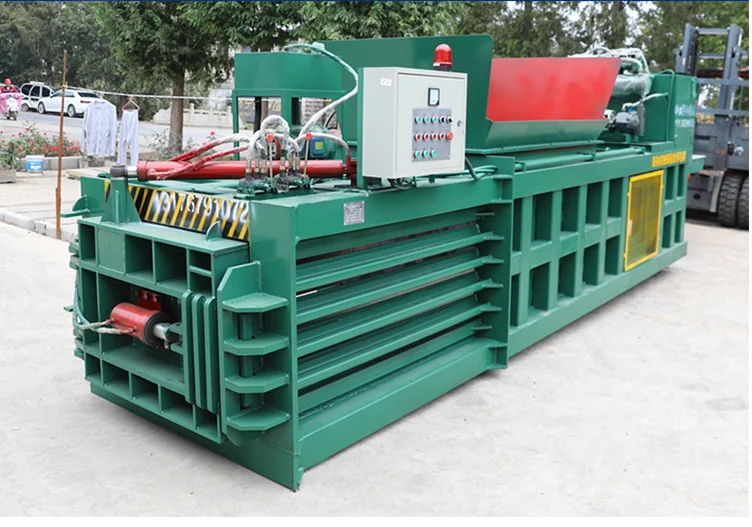 Cardboard Baling Press Machine Horizontal Automatic Bale Strapping Hay And Straw Paper Baler Machine