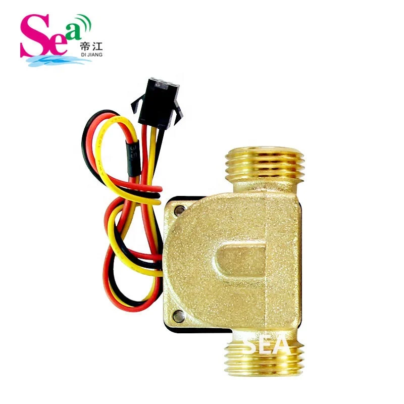 SEA YF-B13 DN15 Male Male Thread Brass Turbine Flow Sensor Industrial Liquid Flow Measurement Sensor