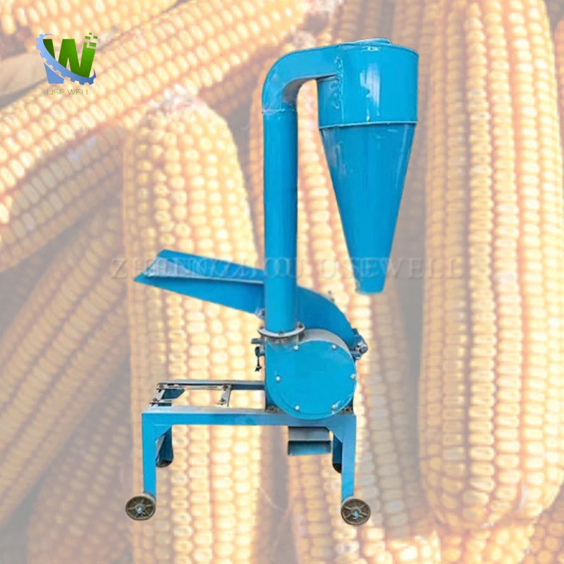 Livestock Feed Maize Grass Rice Husk Processing Grain Crushers Hammer Mill Grass Grinder Machine For Feed Production