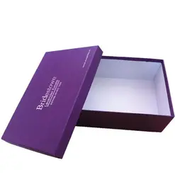 Custom logo rectangular top lid rigid cardboard paper shoe box storage shipping packaging top lid
