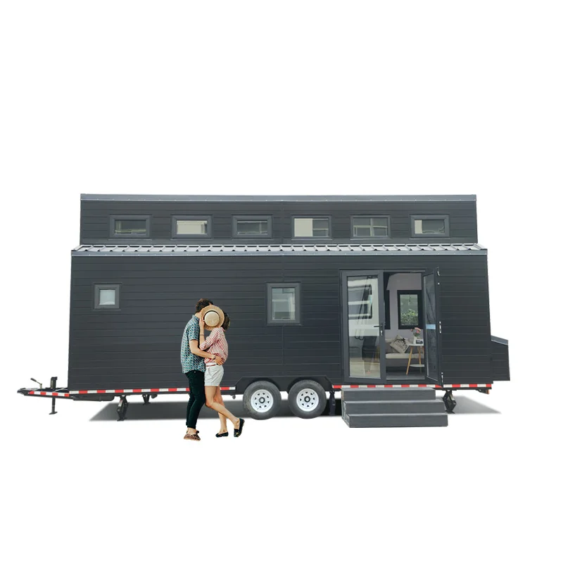 Affordable House Deepblue Smarthouse Prefab Wholesale Mobile Tiny House on Wheels Light Steel Tiny Home Mini Cabin