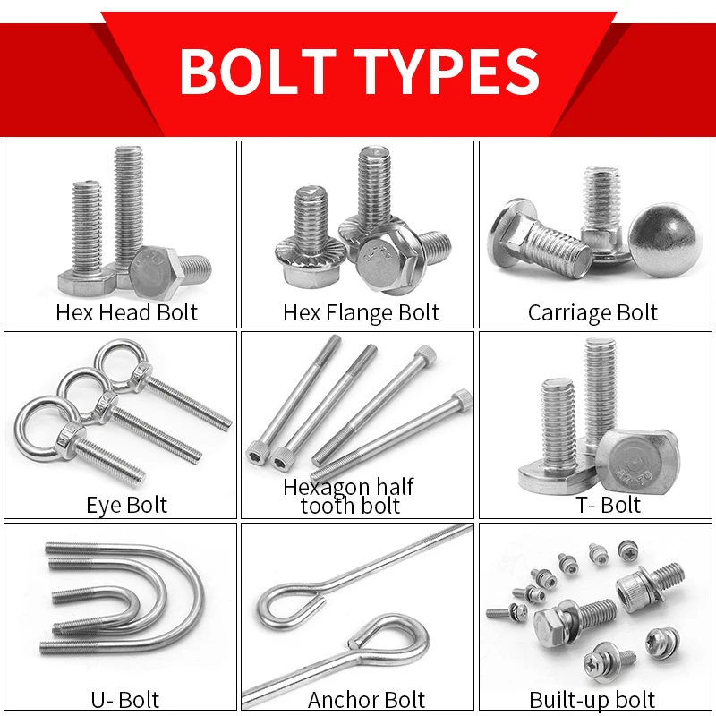 OEM Factory Custom M3 M5 M6 M8 M10 M12 M16 Stainless steel Hexagonal Long Bolts