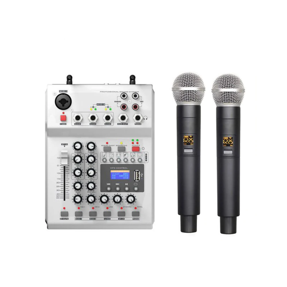 GAX-350 оптовая продажа с фабрики, 2 канала видео микшер с беспроводной микрофон