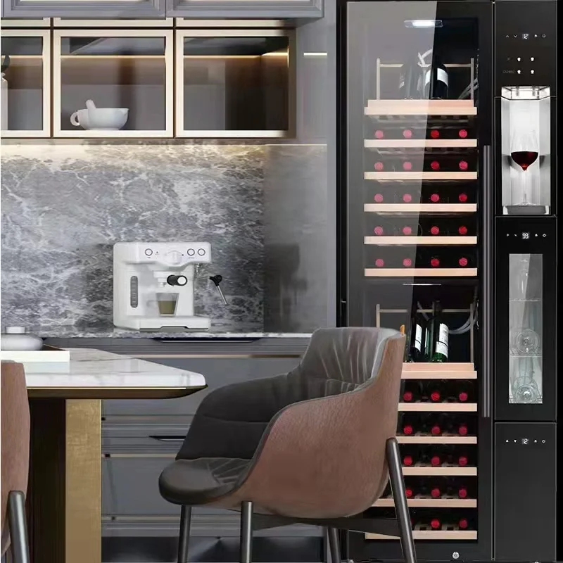 Hot selling  64 Bottles Electronic Thermostatic Wine Cabinet Small Wine Refrigerator Wine Cooler For Home Bar Office