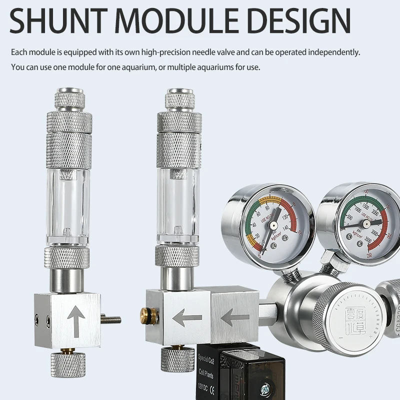 WYIN ZRDR K303C Aquarium CO2 Regulators With Check Valve Bubble Counter Magnetic Solenoid Valve