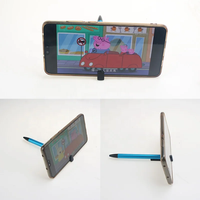 Изысканный поворотный держатель для мобильного телефона ipad с логотипом на заказ пластиковый шариковой ручки