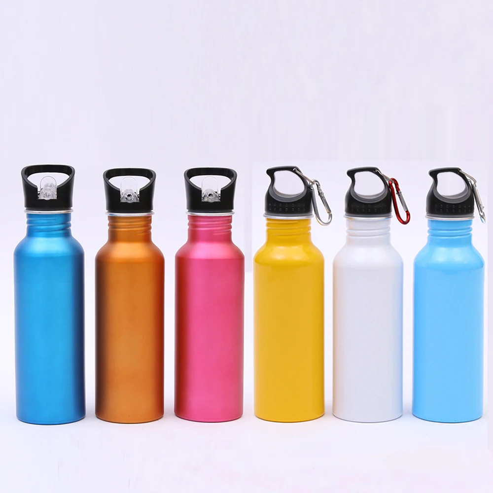 Bpa Free 500 ml 750 ml High Quality Outdoor Sport Aluminum Water Bottle With Carabiner