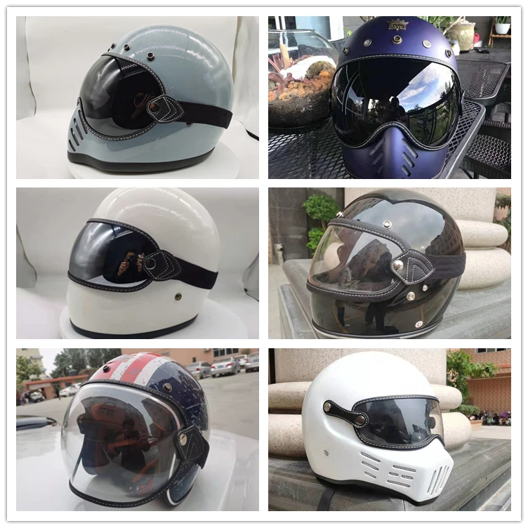 OEM ODM внедорожный мотоцикл MX Ретро винтажные очки шлем козырек щит для мотоциклистов полностью открытые лица