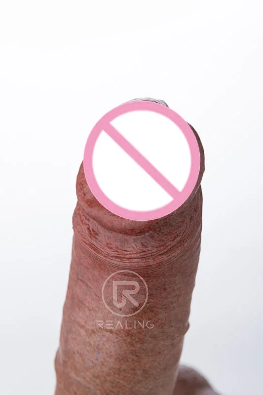REALING Naked Adduction 8 Inch Realistic Silicone Dildo with Suction Cup, Dual Density Dong, Beige Color Penis, Adult Sex Toy