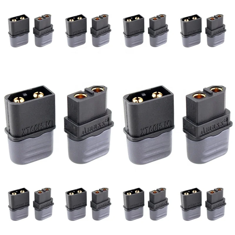 Original Amass XT60H Male Female Plugs with Cap Connector Coat Housing For RC LiPo Battery