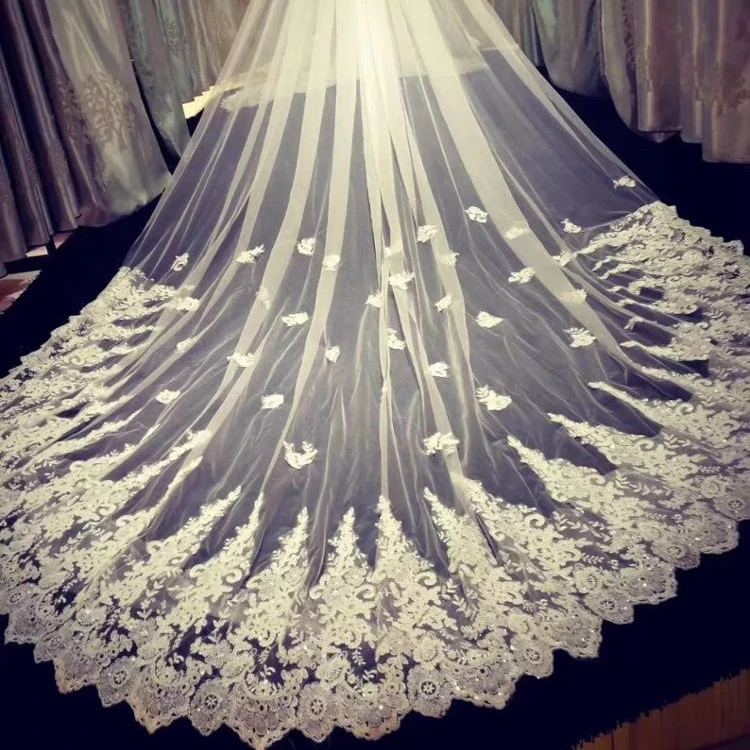 Wholesale bridal veils long lace wedding veils