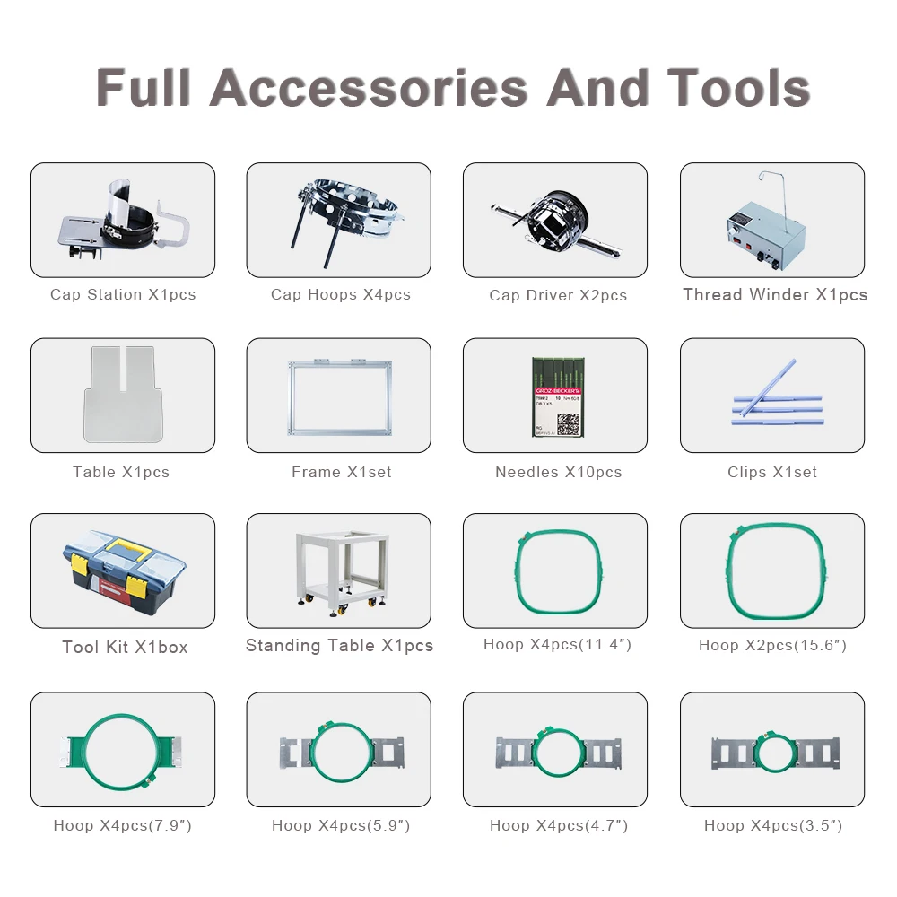 BAI high speed 400*500mm 2 heads 15 needle computerized embroidery machine