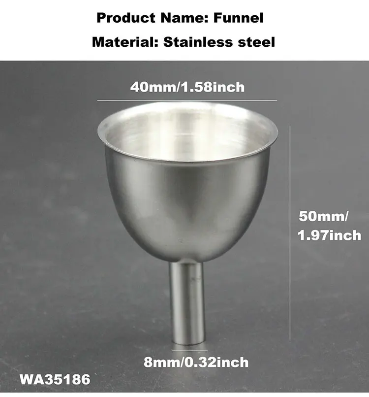 New Top Seller OEM Multifunctional Home Kitchen Oil Water Spices Wine Flask Stainless Steel Mini Funnel