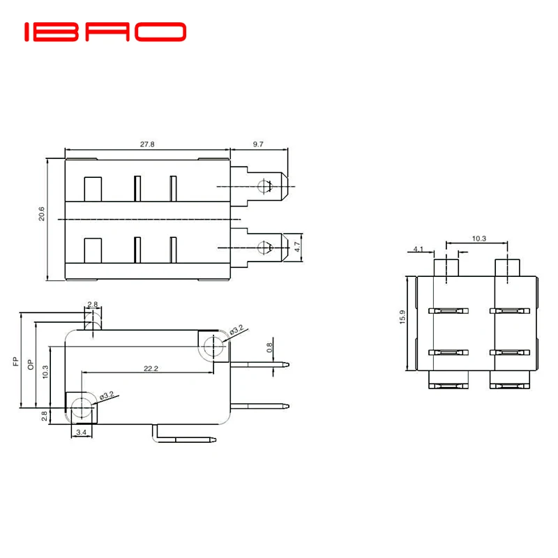 IBAO MAA Double Linkage Micro Switch Wholesale Factory Price 16A Snap