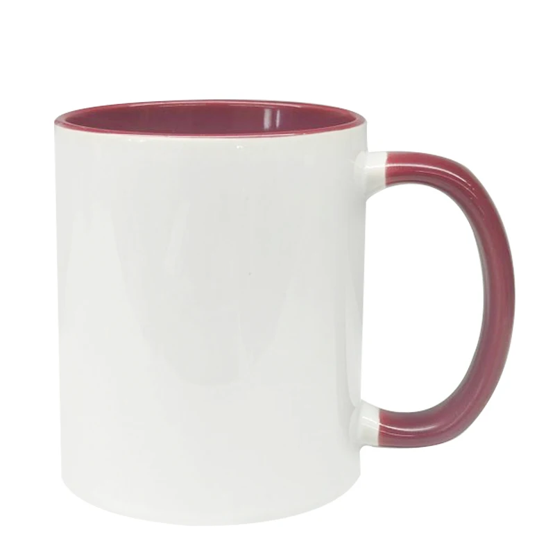 Fashionable Promotional Maroon Sublimation Cartoon Mug Ceramic Cup Coffee