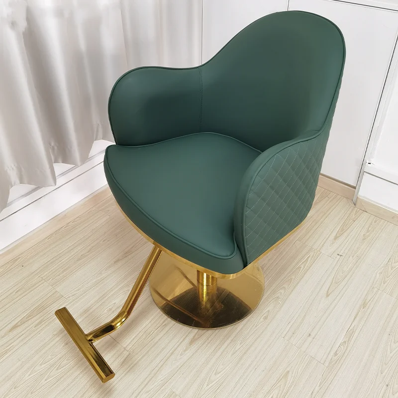 Green hydraulic chair beauty salon set styling chair hair comfortable backrest style chair ZY-LC190