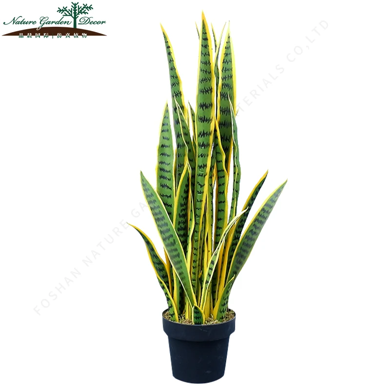 Модное змеиное дерево Sansevieria Trifasciata Prain зеленое и желтое искусственное растение бонсай