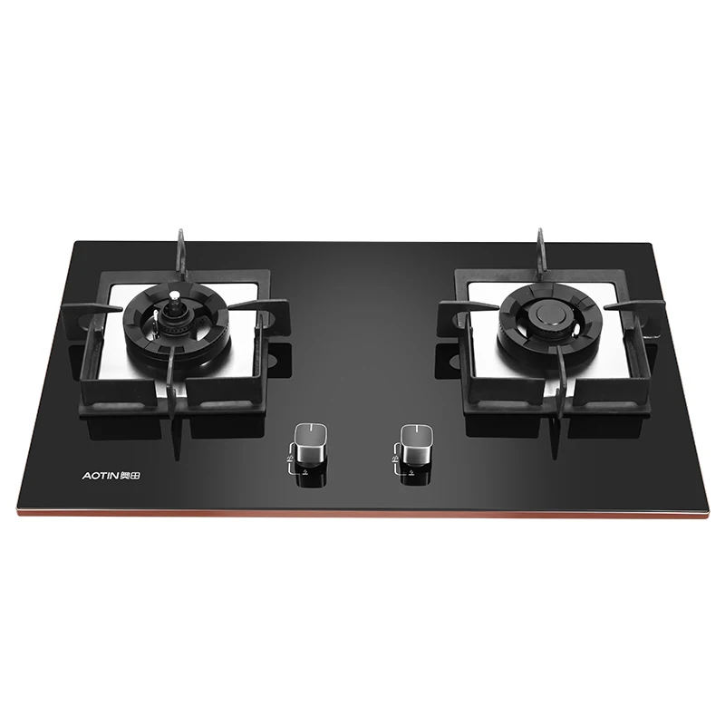Built-in gas hob with 2 burners cooktops glassgas electric gas cooktop