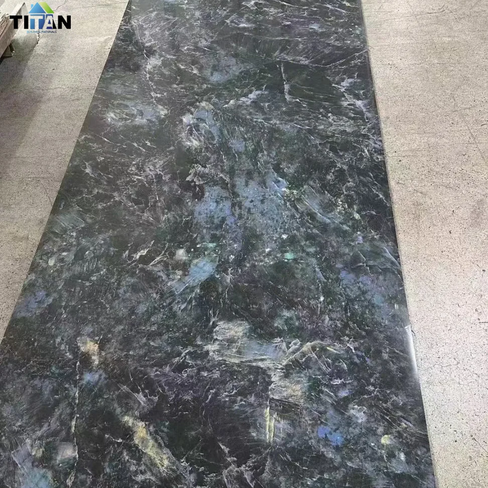 1220*2440 Uv Marble Pvc Sheet Laminated Plastic Panel Marmol Spc