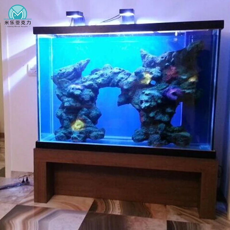Custom transparent rectangle large acrylic fish tank, fish tank acrylic material, acrylic fish tank