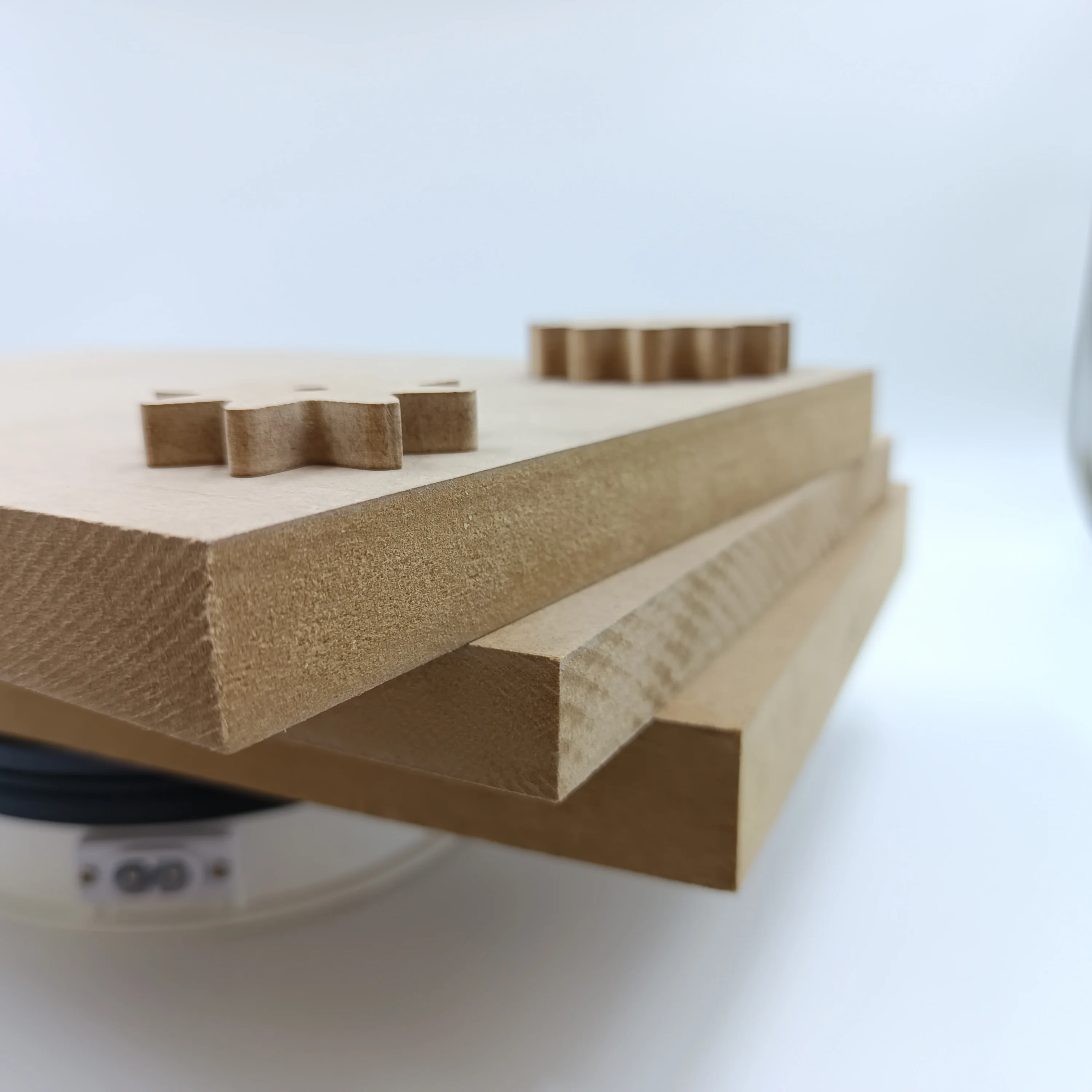 12mm from China factory supply directly Green Made miscellaneous MDF for handicrafts making gear oil-paint