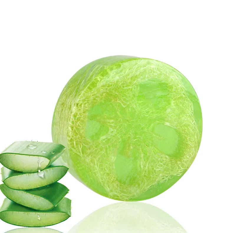 Eco-friendly Natural Organic Exfoliating Cleanses Moisturizes Skin Care Handmade Luffa Loofah Soap Bar