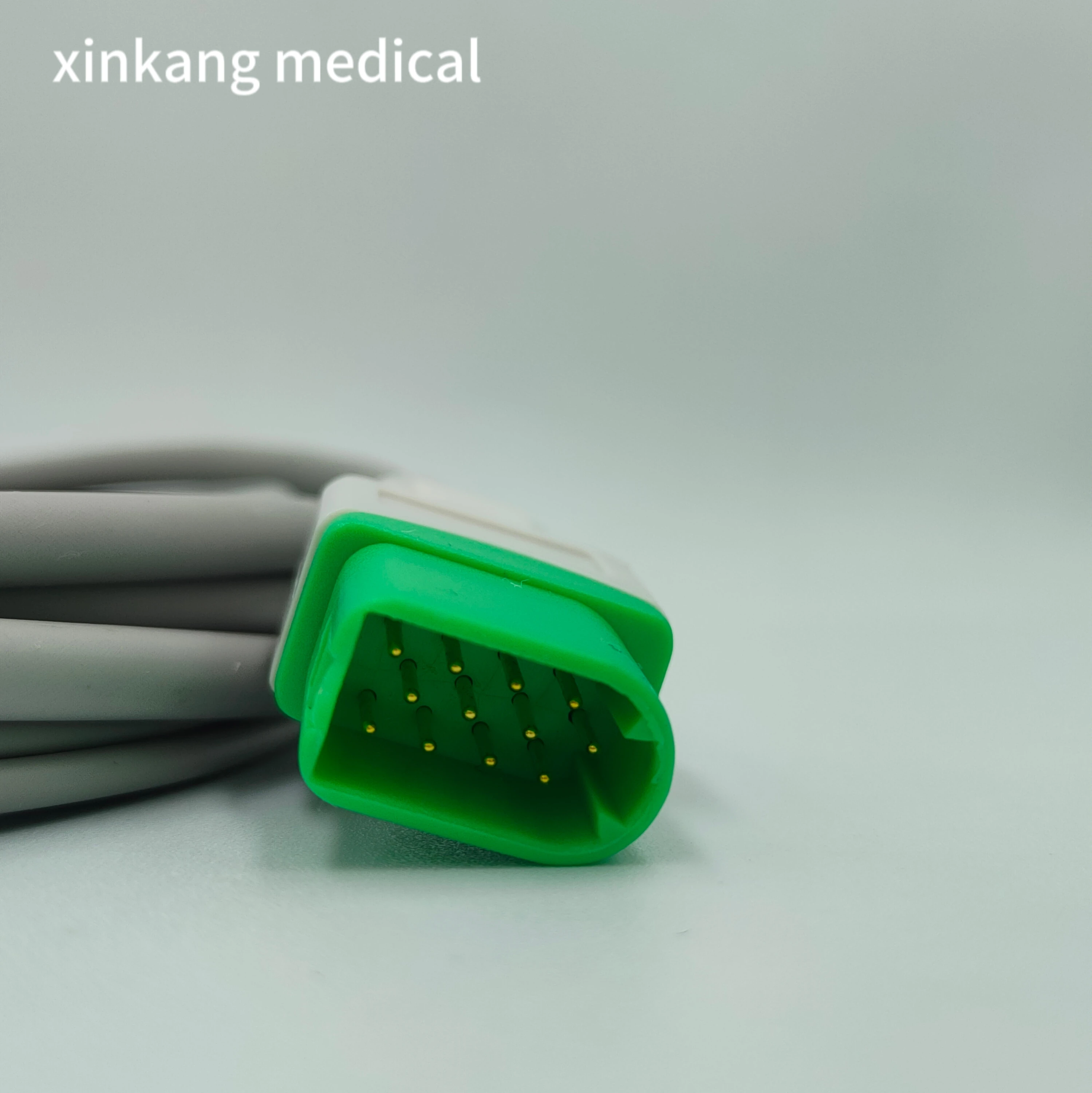 Hot Selling 12 Pin One Piece 3 Lead for ECG AHA snap ECG Cable Compatible DATASC OPE