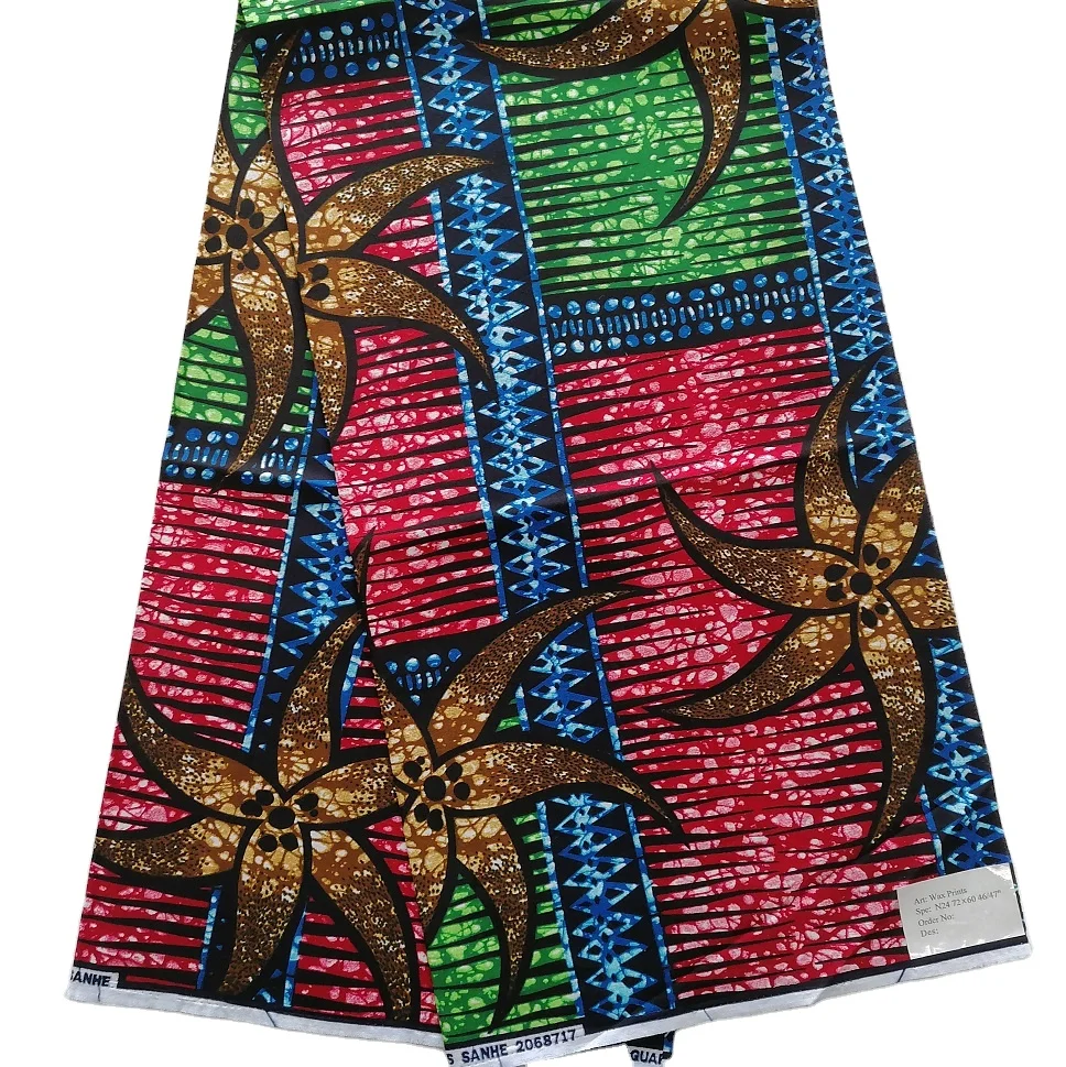 N24S african wax prints fabric cotton fabric manufacturer for garment materials