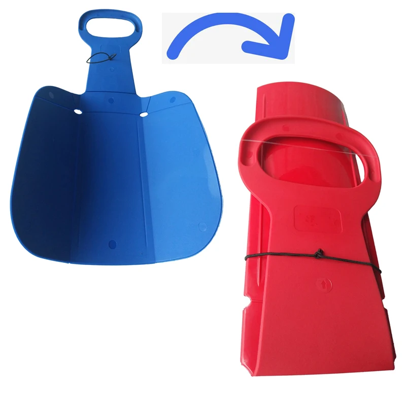 Portable folding Plastic Winter Snow Sled Toboggan for Kids Baby Adult