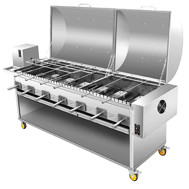 Commercial charcoal rotating bbq grill cyprus automatic bbq grill
