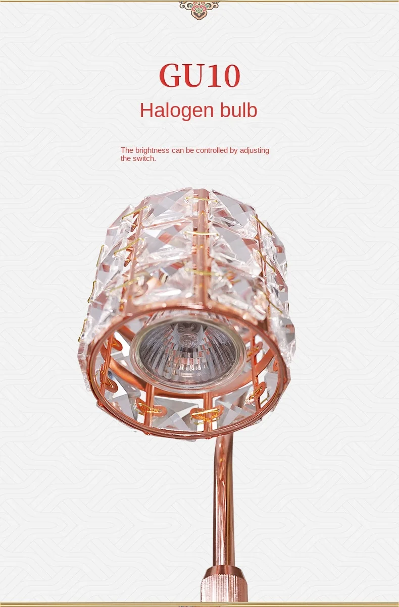 Wholesale Timing Top-down Home Office Use Elegant Crystal Lampshade Electric Candle Warmer Lamp