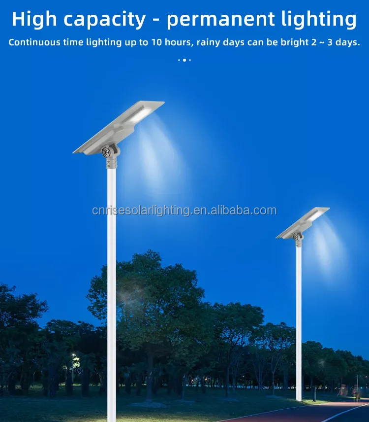 High Quality Die Cast Aluminium Pole Outdoor Road Highway Project 100 200 300 400 Watts Remote Controller Solar Street Lights
