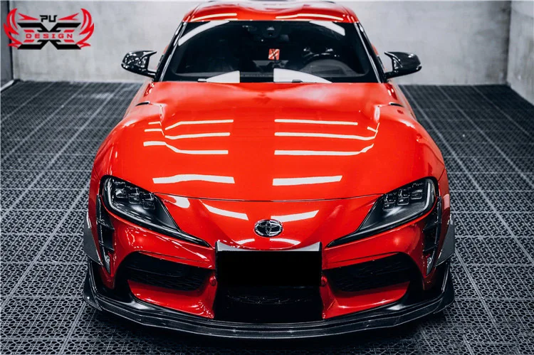 4 PCS Carbon Fiber Front canards Front Bumper vents DP Style For Toyot Supra A90 A91 Mk5