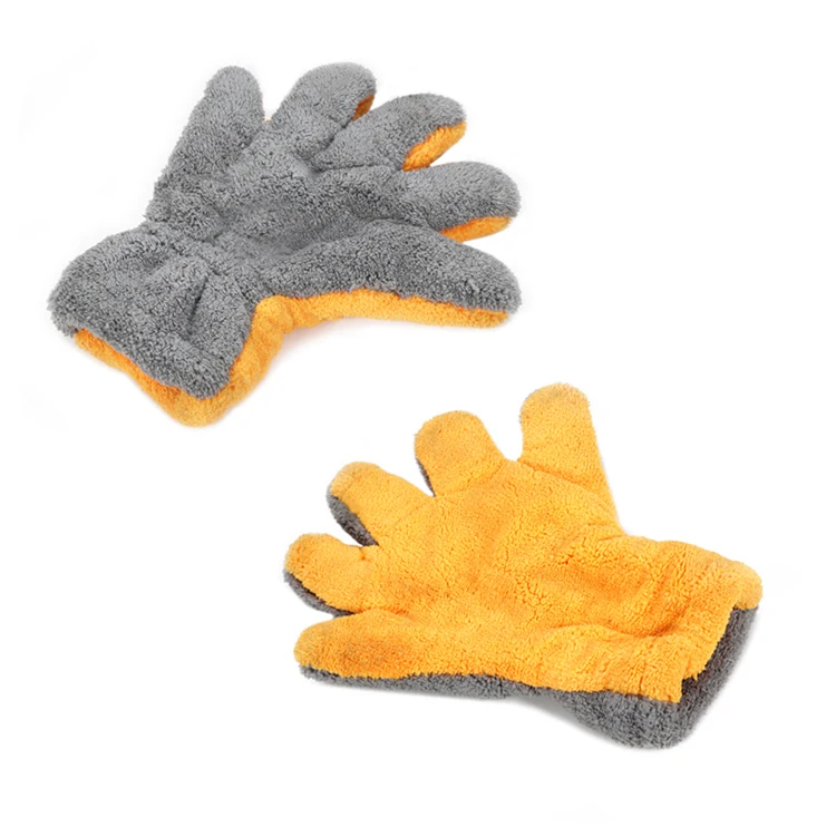 Car Washing Mitt 5 Finger Soft Multifunction Double-sided Cleaning Brush for Car and Motorbike Washing Drying Mitts