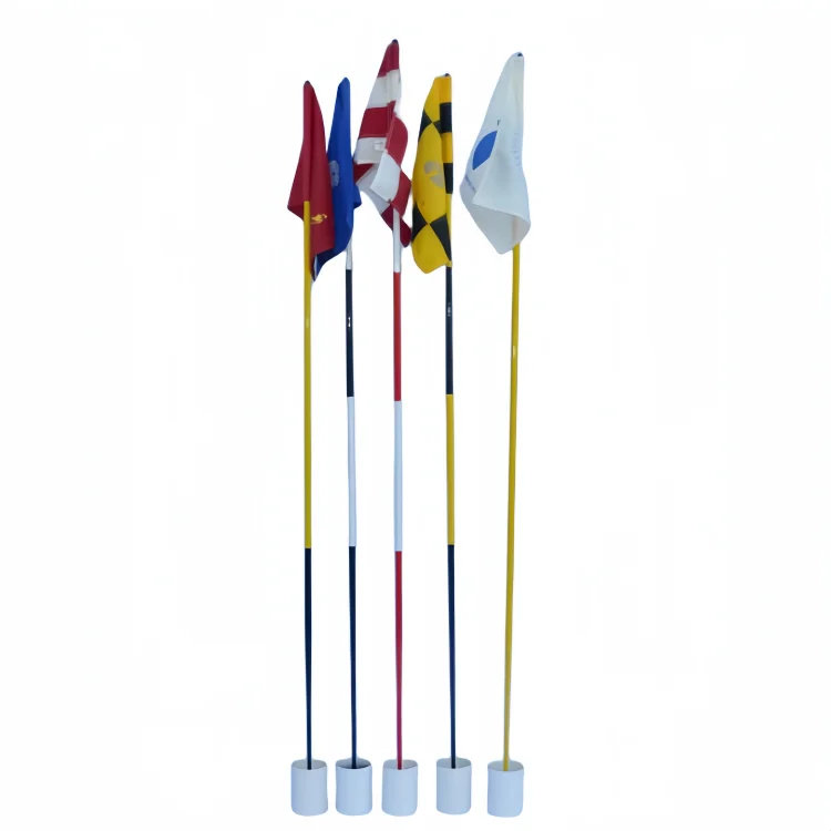 High Quality 6 to 8 Feet Durable Standard Tournament Golf Flag Sticks Golf Green Pin Pole for Golf Course