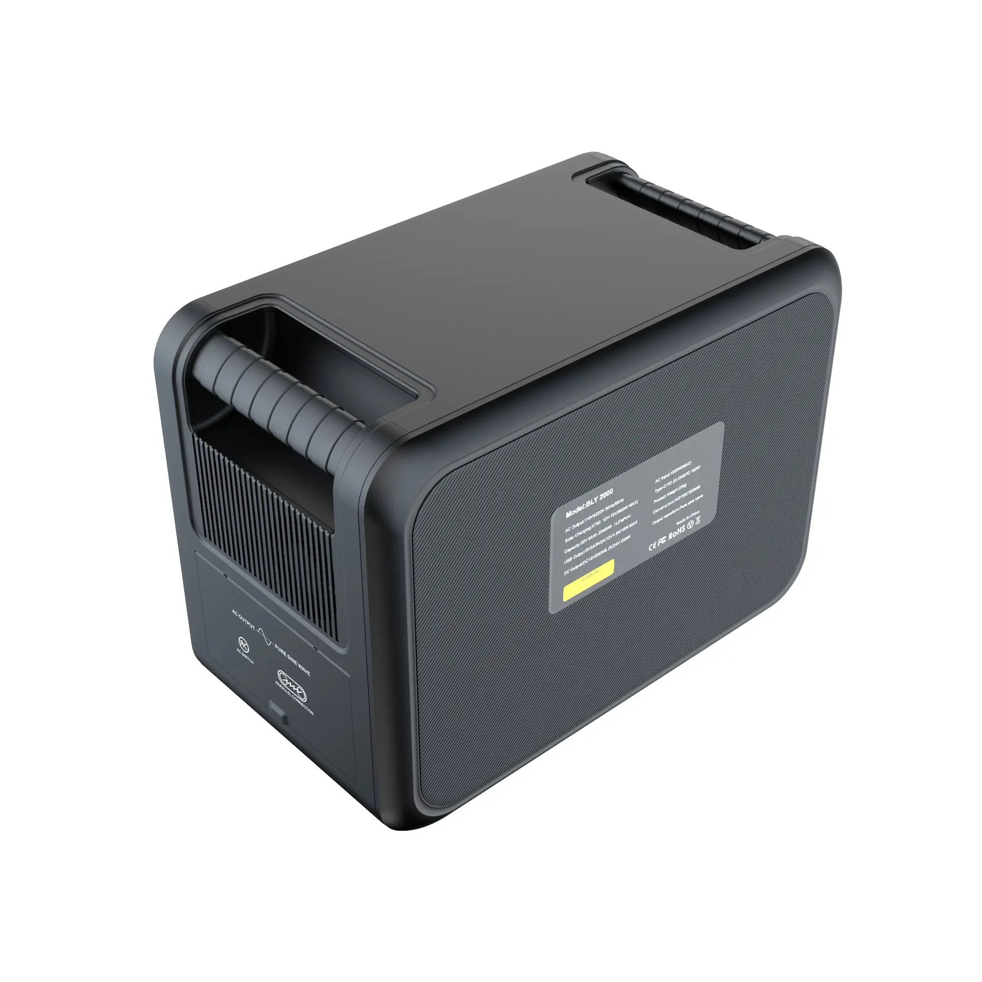 Lifepo4 Battery 2000W Portable Power Station Capacity 640000mAh Camping Outdoor Emergency Energy 220V Power Bank RV Batteries