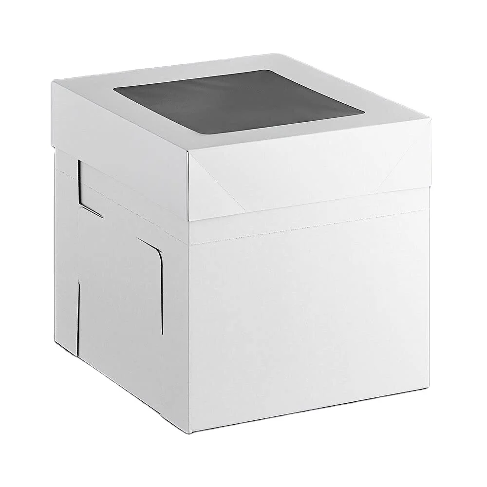 Cake box White Paper Box with Window Disposable Cake Containers Dessert Box