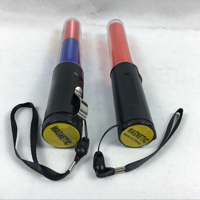 
3 Flashing modes Traffic Safety Baton Light Multi-Function LED Signal Wand with Wrist Strap Lanyard Orange 