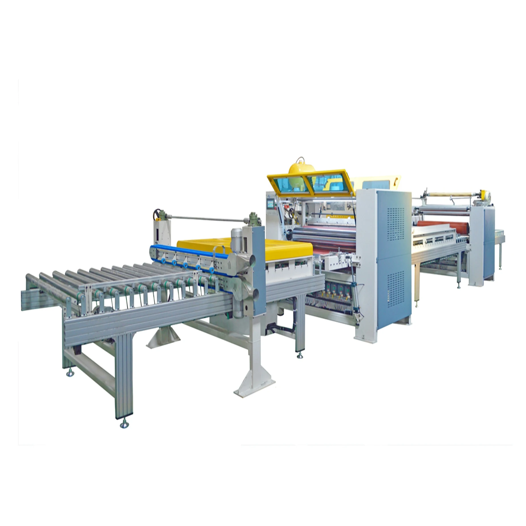 High Productivity PUR Flat Lamination Line For Making Door WPC PVC PET Film Laminating Machine