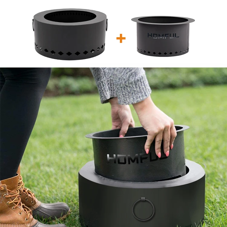 Outdoor Camping Portable Fire Pit Wood Burning Smokeless Fire Pit With Carrying Bag