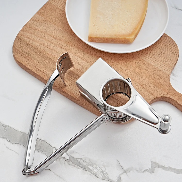 Manual Speed Round Food Slicer Rotary Cheese Grater Cheese Cutter Slicer Shredder