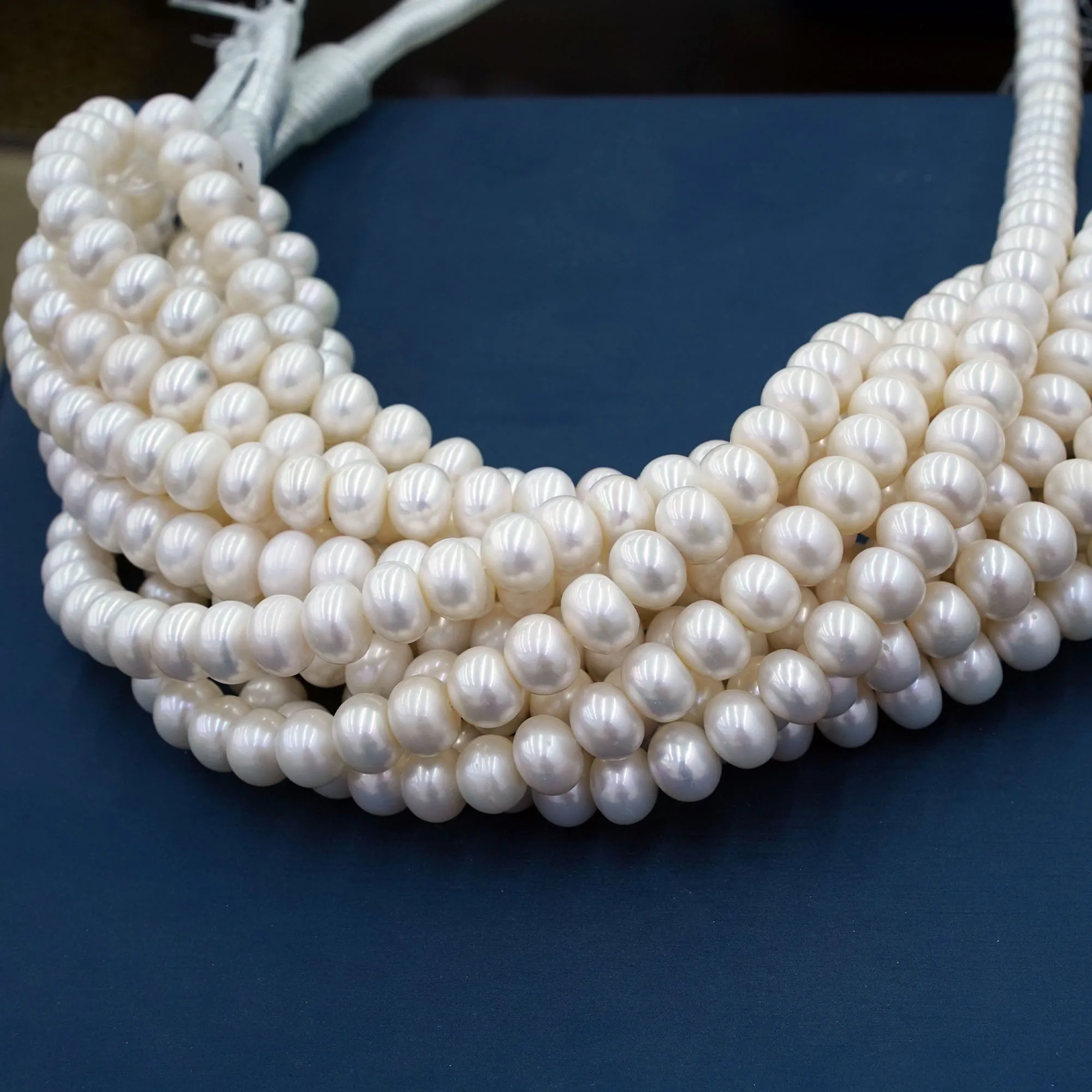 Pearl Wholesale Supplier 11-12MM Natural Freshwater Pearls White Potato Lustor AAA Rating Perforated Loose Pearls For Jewelry