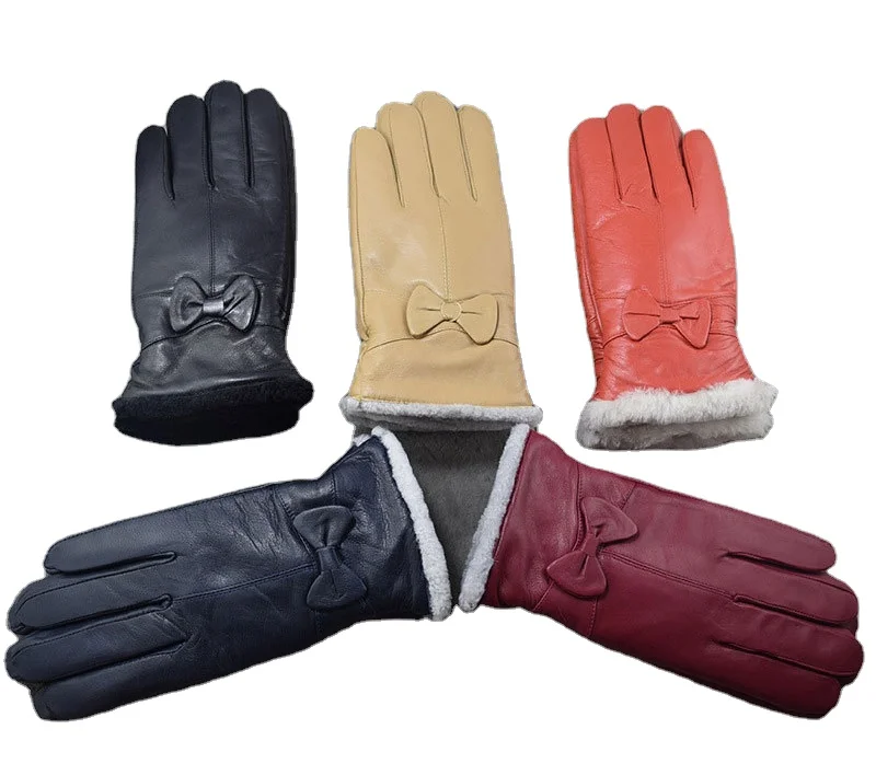 2022 Прямая продажа с фабрики женские зимние меховые перчатки теплые перчатки с подкладкой для верховой езды