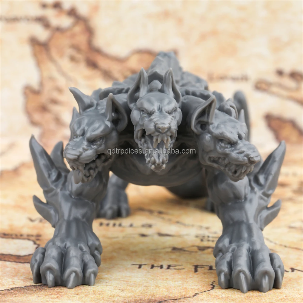 Paintable Majestic Cerberus Monster DND Miniature Fantasy Powerful Role-Playing Game Experience Miniature Terrain