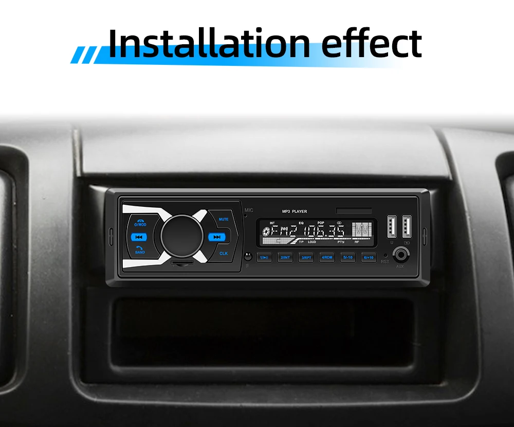 BQCC 1DIN Universal Car MP3 Radio BT/FM/TF/USB/DAB Music Player FM Receiver Steering Wheel Control DVD Player Car Stereo D3305