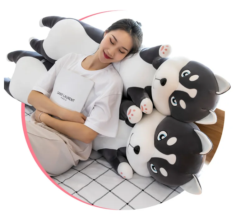 cartoon husky figurine 90 cm Baby Kids pillow Toys stuffed animals toys large size super soft stuffed animal toys